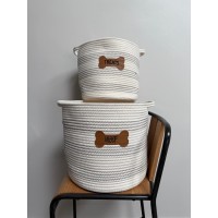 Pet Posse 2 Pieces Cotton ROPE & Seagrass Storage Bins Set. 7100 Sets. EXW Los Angeles